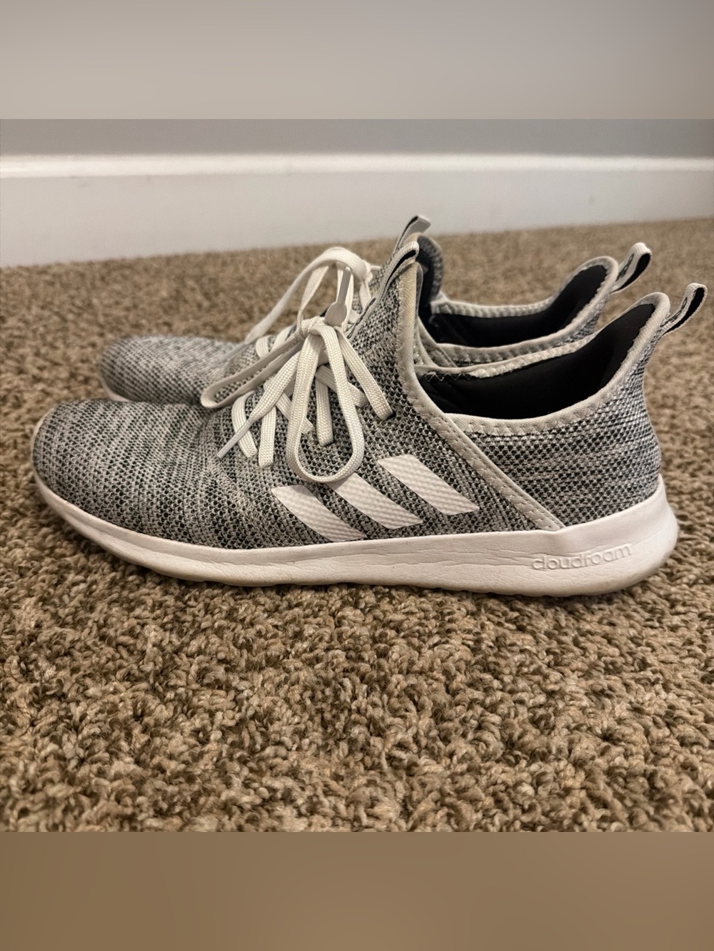 adidas Men’s Athletic Sneakers in Grey and White